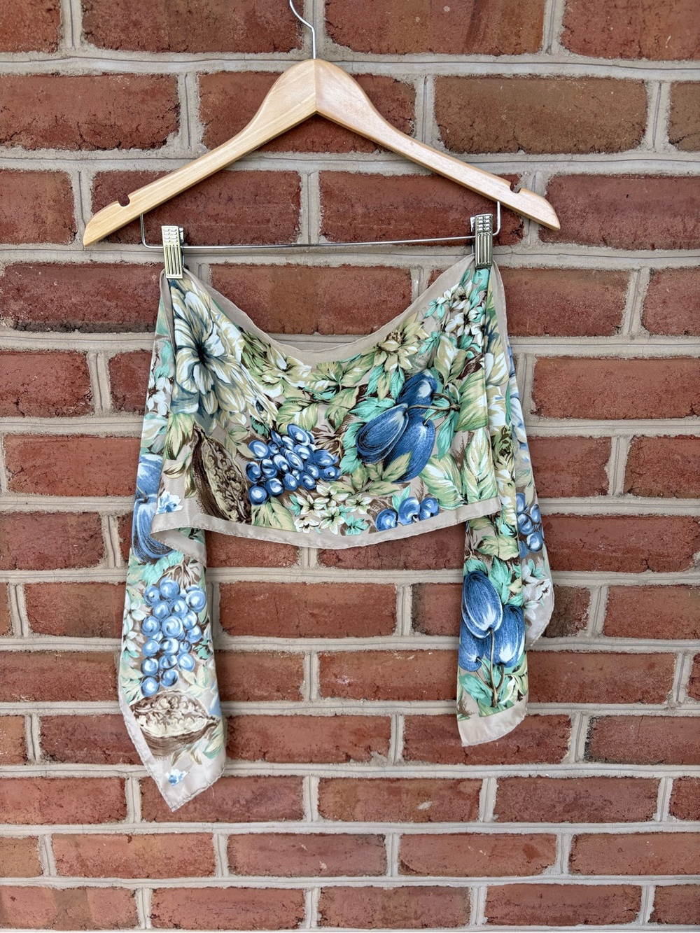 Blue Floral rectangle Scarf
